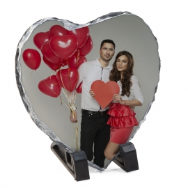 Printed Small Heart Rock Photo Slate